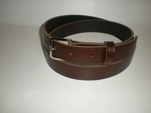 Children's real leather belts in rich brown