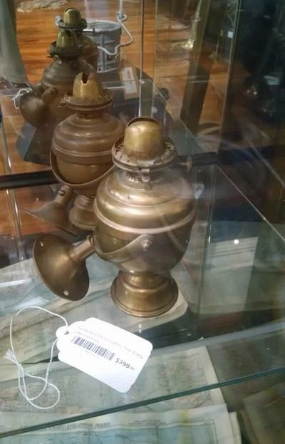 Lights, Gimbaled Yacht, Pair Early 20th Century