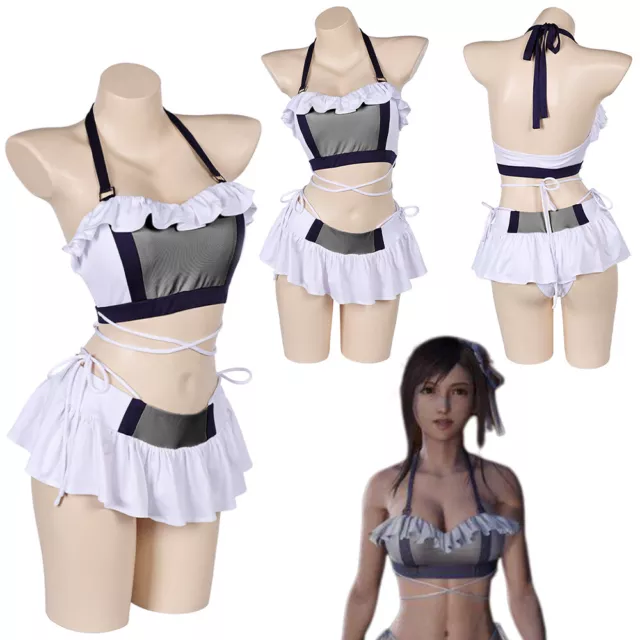 Final Fantasy VII Rebirth Tifa Lockhart Cosplay Costume FF7 Women Sexy Skirt Top