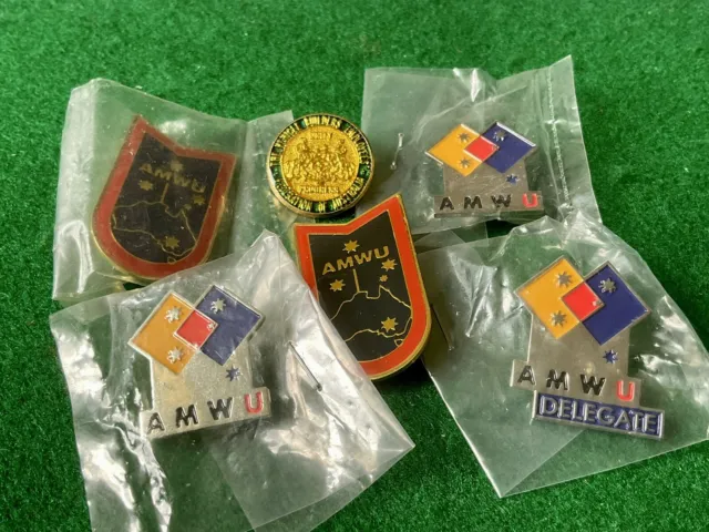 ESTATE Lot TRADE Union (6) WORKERS Club Badges AMWU Vehicle Builders + FREE POST