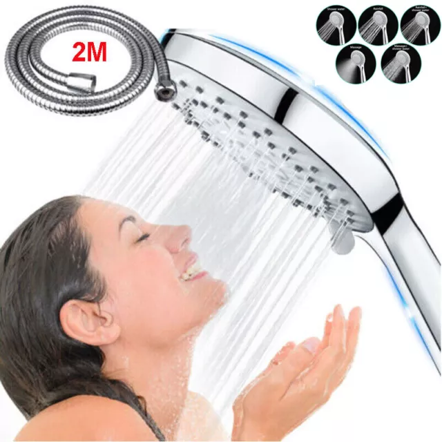 Duschkopf Duschbrause Handbrause mit 5 Funktionen Dusche & Bad mit 2 m Schlauch