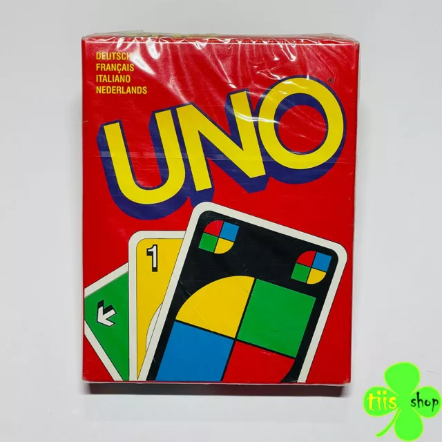 UNO Kartenspiel Mattel 1992 alte Ausgabe Rarität Linkshänder geeignet Neu & OVP!
