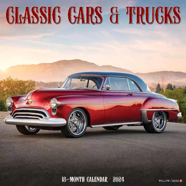 CLASSIC CARS & Trucks 2024 Wall Calendar Brand New 33074 15.95