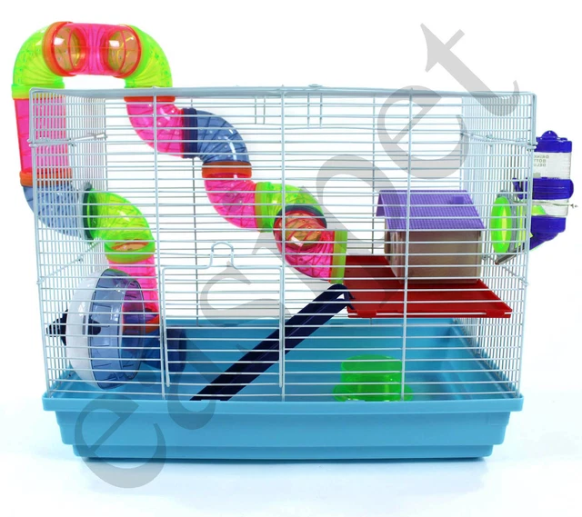 Syrian Dwarf Hamster Gerbil Mouse Rat Rodent Small Pet Cage House Wheel Easipet