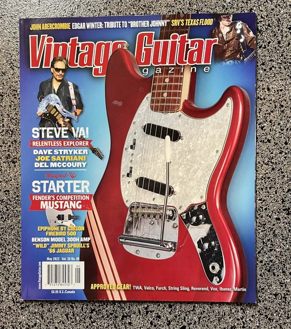 VINTAGE GUITAR MAGAZINE May 2022 Issue! Fender Mustang Steve Vai SRV