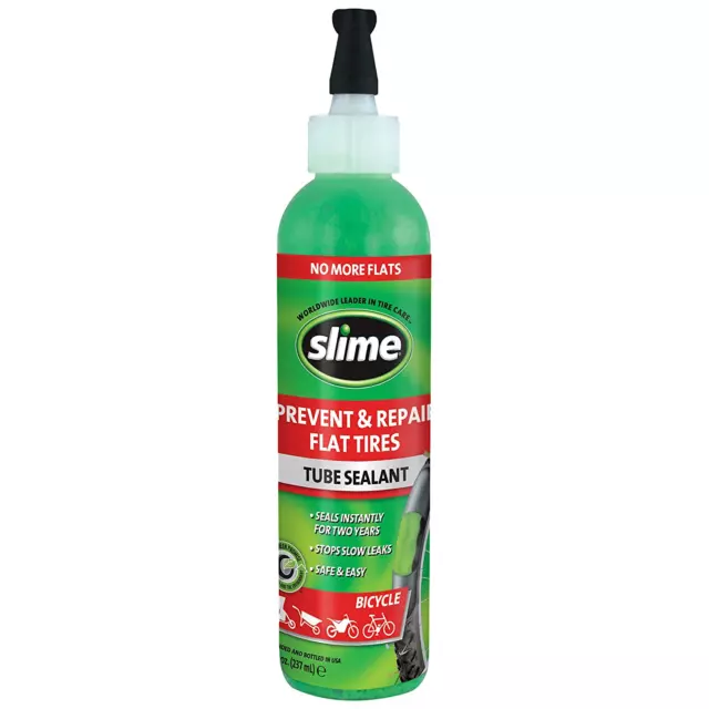 Slime 10003 Bike Tube Puncture Repair Sealant, Prevent and Repair, Suitable for