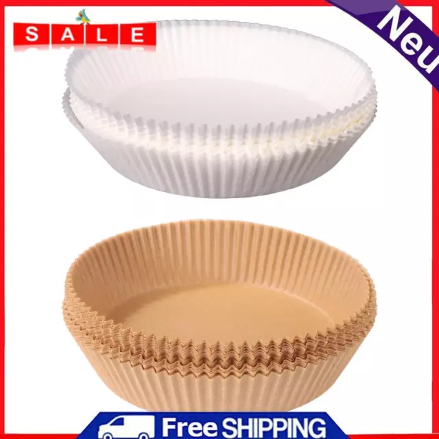 50pcs Air Fryer Disposable Paper Liner Mat Wood Pulp Steamer Paper for Kitchen