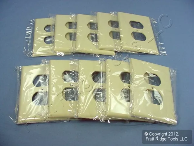 10 New Leviton Ivory MIDWAY Receptacle Wallplates Duplex Outlet Covers 80503-IMP