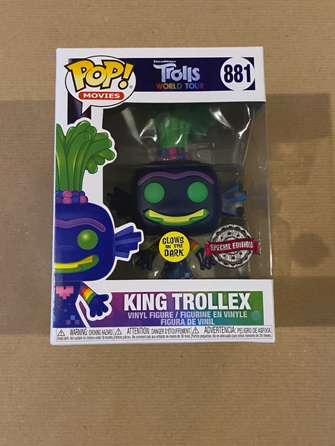 Funko Pop! Movies Trolls World Tour – King Trollex Special Limited Edition, Leuchtet Im Dunkeln, #881