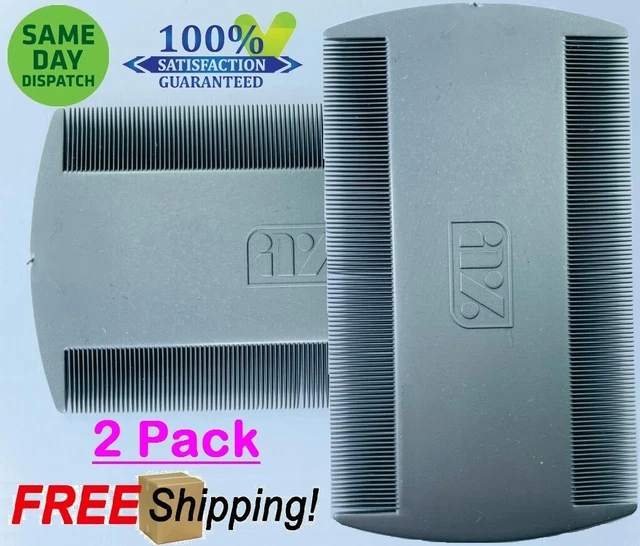 2X Double Sided Nit Combs Head Lice Detection pet dog cat flea peine para piojos