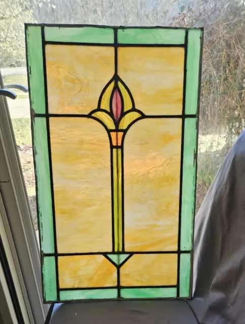 Antique Vintage Stained Glass Window
