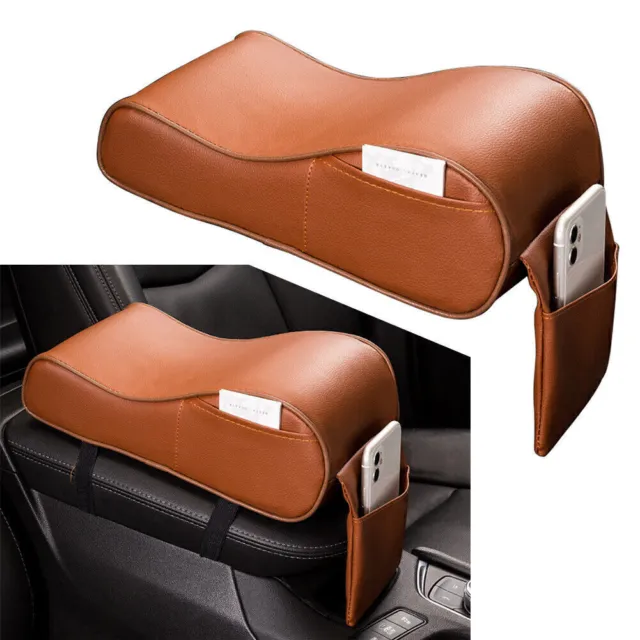 Auto Car Center Console Armrest Memory Cushion Cover Pad Foam Cotton PU Leather