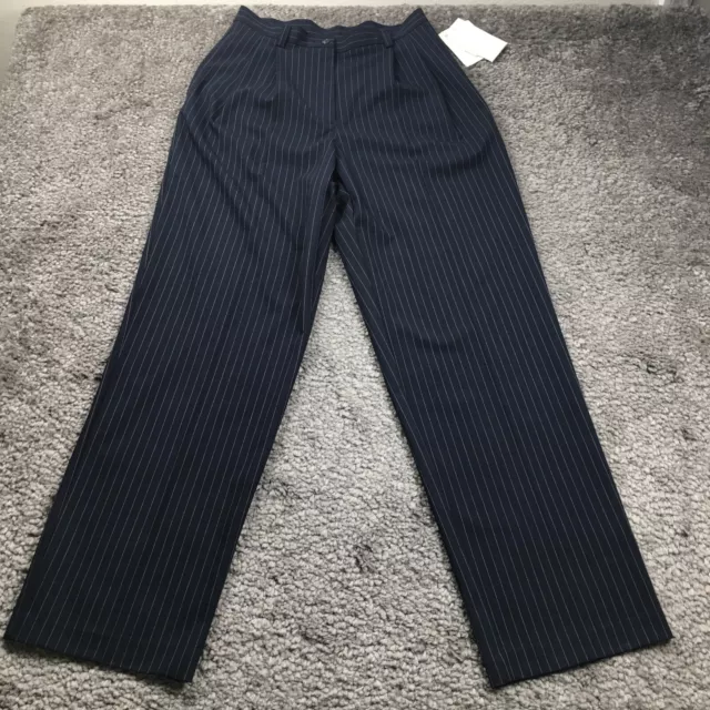 Liz Claiborne LIz Sport Womens Pants Size 10 Black Striped High Rise NWT