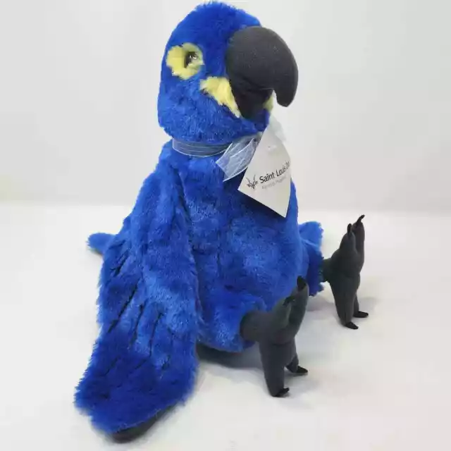 Wild Republic Hyacinth Macaw Blue Parrot Bird Plush 12" Stuffed Animal Soft Toy