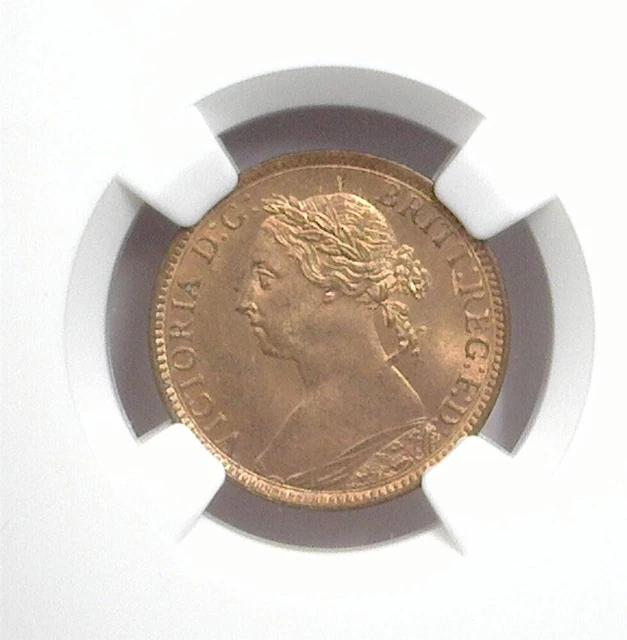Great Britain 1890 1/4P Ngc Ms64 Rb ~ Crichel House Cache ~ Raindrop Race Wager