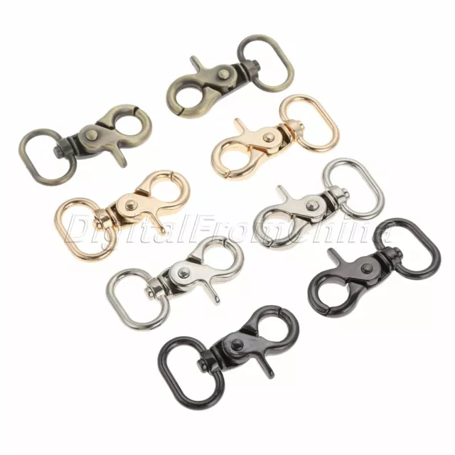 5Pcs Metal Belt Buckle Strap Bag Clasps Lobster Swivel Trigger Clips Snap Hooks