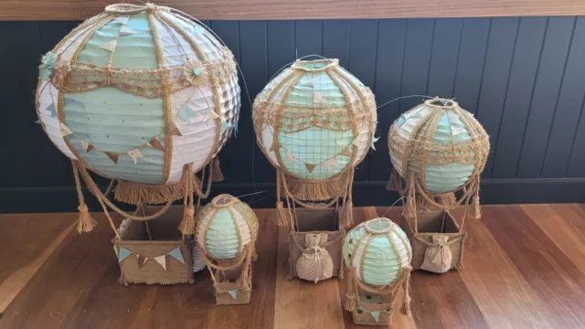 Bespoke handmade hot air balloon bundle - nursery hangings - GREAT CONDITION