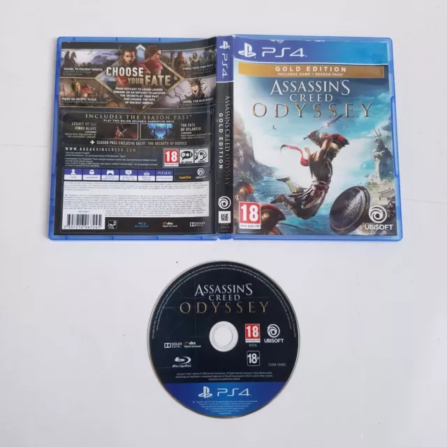 Assassins Creed Odyssey Gold Edition - No DLC - PS4 PAL PlayStation 4 - Tested