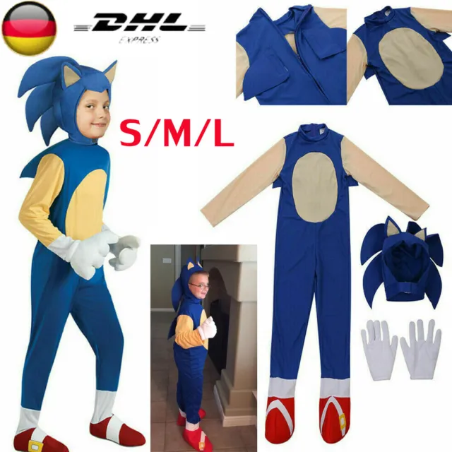 Kinder Jungen Sonic The Hedgehog Overall Cosplay Kostüm Kostümparty Outfits