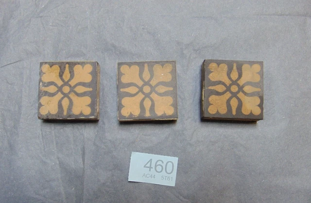 Antique Victorian Hall Floor Encaustic Gothic Path Floor Border Motif ref 460