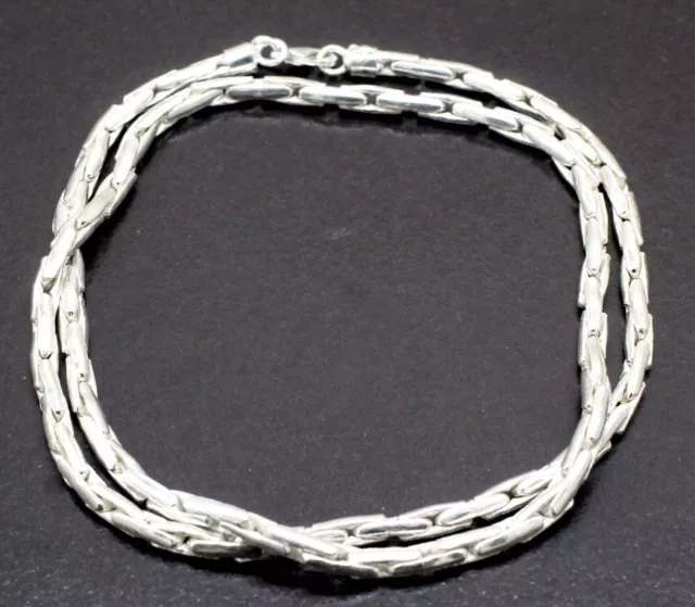 Collier chaîne de bijoux en argent sterling 925 fait main taille 20-32"