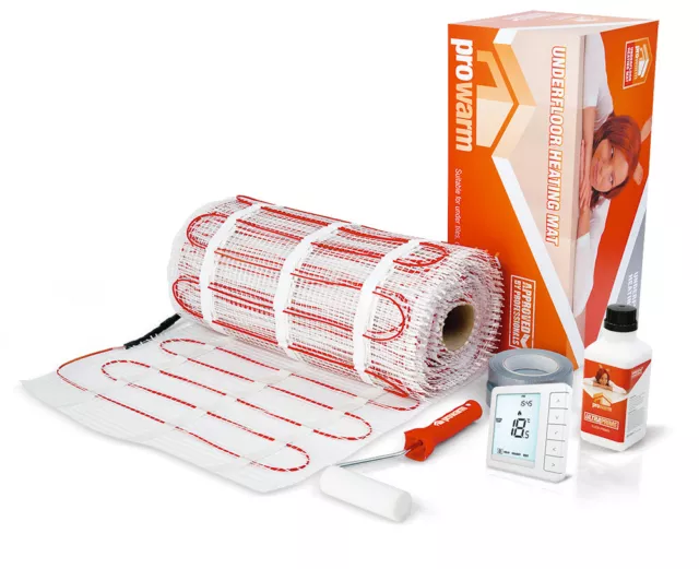 ProWarm Electric Underfloor Heating Mat Kit 150w Per M² - With Free Digital Stat