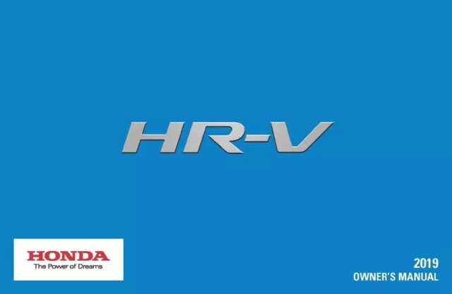 2019 Honda HR-V Owners Manual User Guide Reference Operator Book