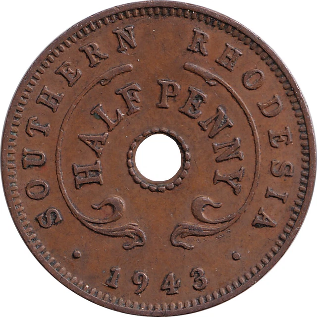 Rhodesia - 1/2 penny - George VI - 1943 - No 127