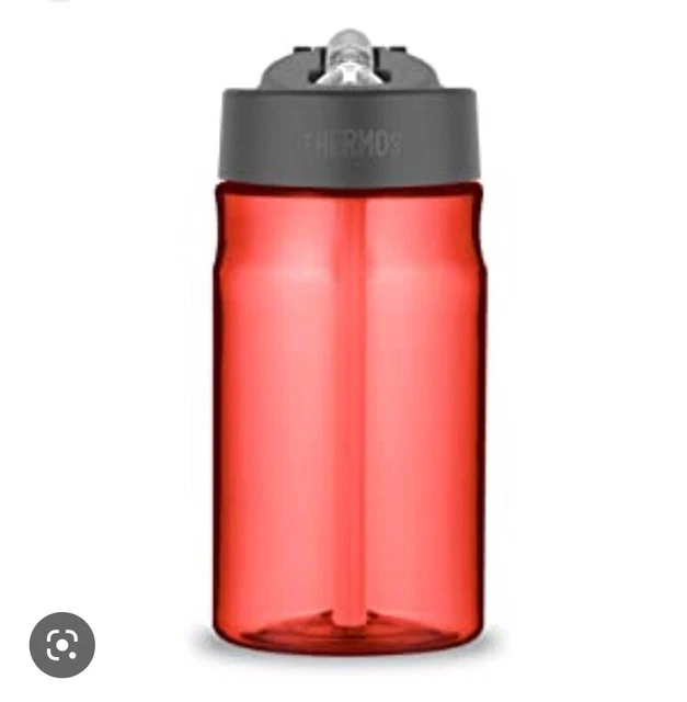 Botella de agua roja