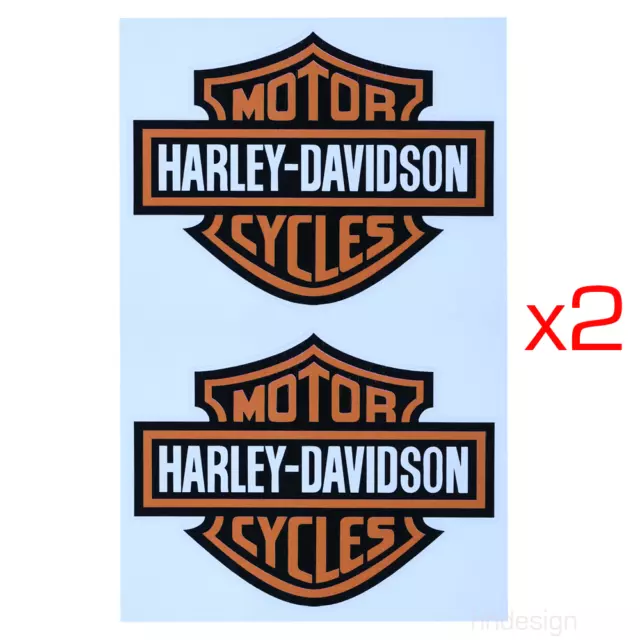 Harley Davidson Motorcycle Bike Stickers Decal Water & Fade UV proof Outdoor x2