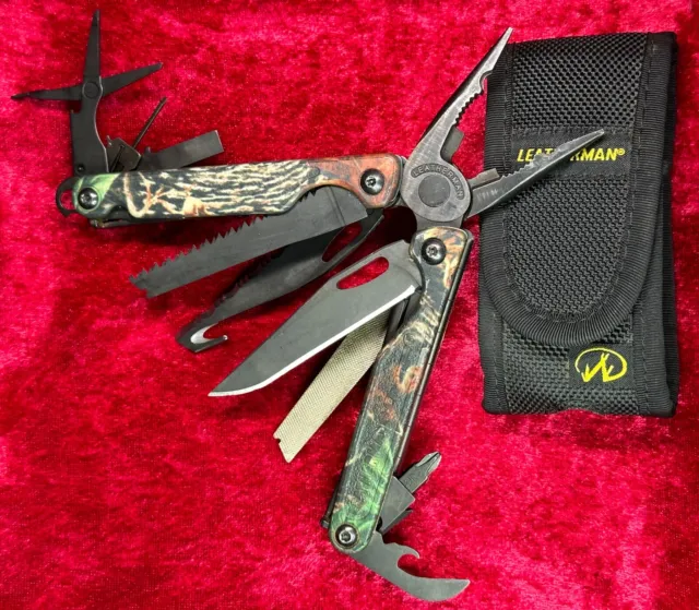 Leatherman Charge TTi RealTree Camo Black Multi-Tool w/Sheath 2011 Rare Used(T6)