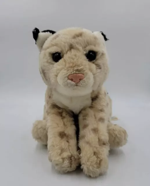 Animal Alley Spotted Lynx Leopard Bobcat Wild Cat Plush 12” Laying Tan Toys R Us