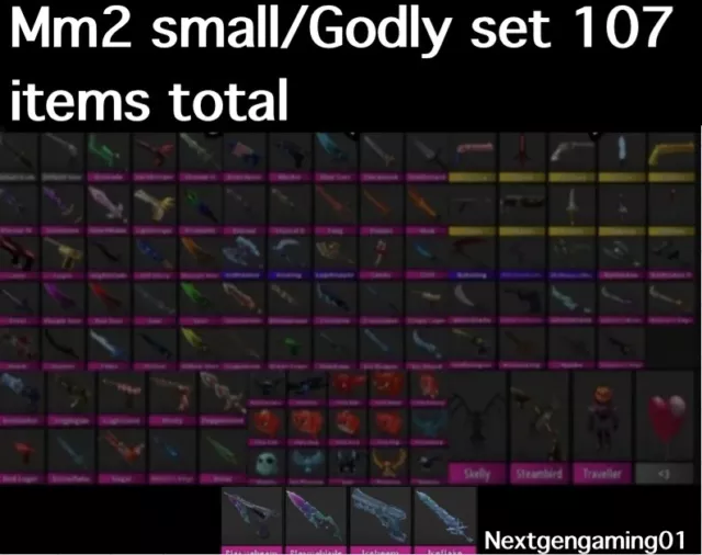 MURDER MYSTERY 2 Mm2 Godly Set (small Set) In Game Items - Very