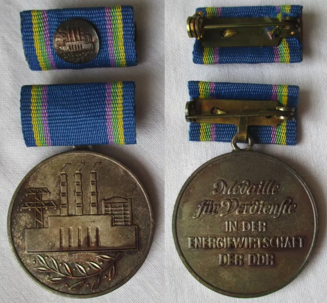 DDR MEDAILLE FÜR Verdienste in der Energiewirtschaft in Silber im Etui