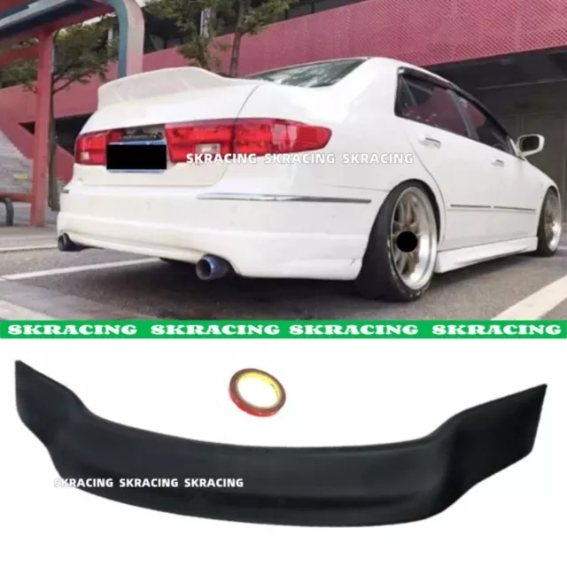 For 2003-2007 Honda Accord Sedan Unpainted Black Rear Trunk Lip Spoiler Wing Kit