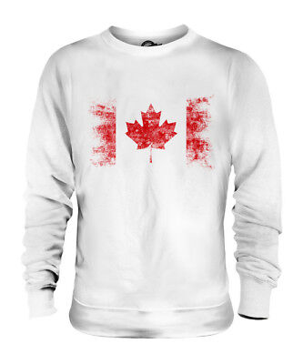 Canada EFFETTO INVECCHIATO FLAG Unisex Maglione Top Camicia canadese FOOTBALL JERSEY Regalo