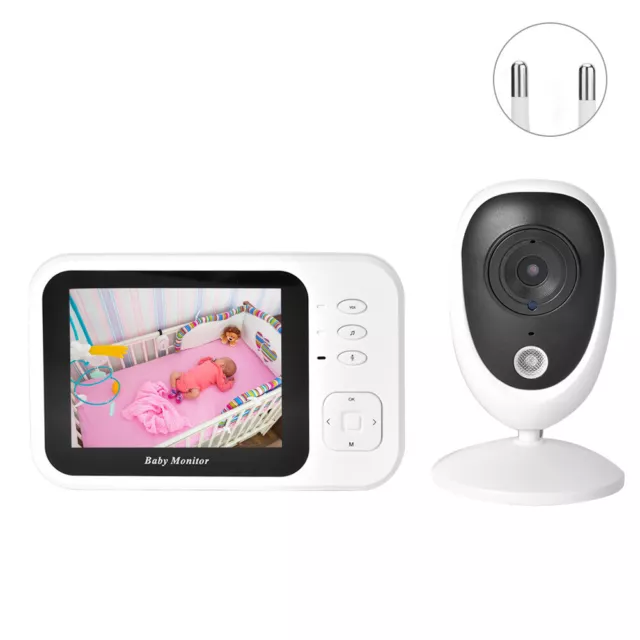 100-240V 3.5in TFT Wireless Digital Baby Monitor IR Night Vision Intercom Lu 2BD