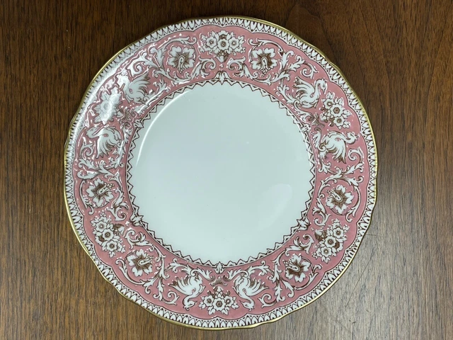 Vintage Crown Staffordshire ELLESMERE PINK Bone China 8" Salad Plate A14993