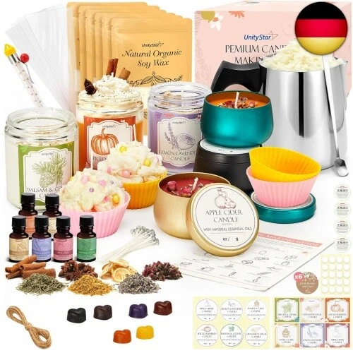 Kerzen Selber Machen Set, UnityStar Kerzenherstellung Kit Geeignet für Anfänger