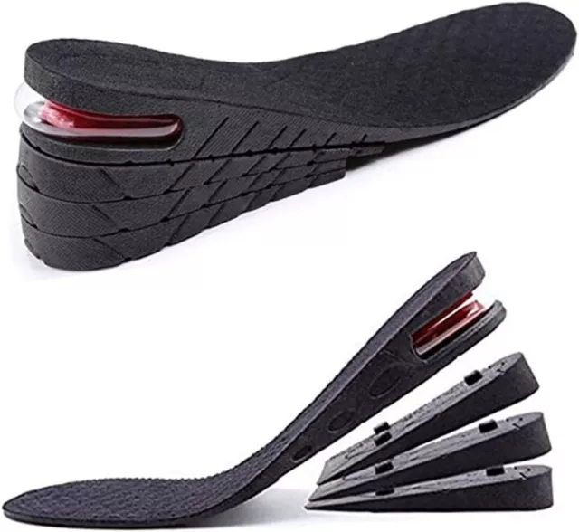 Men Women Shoe Insoles Invisible Height Increase Heel Lift Taller Inserts Pad AU 2