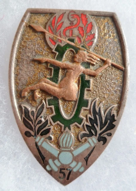 Insigne 1er Train – Émail Ancien Original – Armée De Terre France – Sans Attache