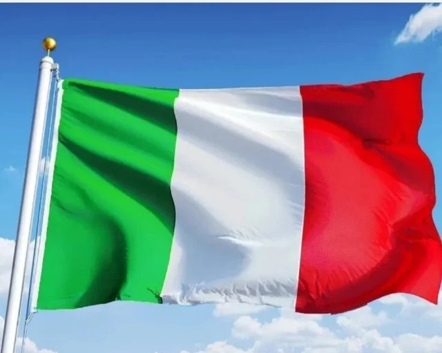 Bandiera Italia Tricolore 90x150 Cm - Per Stadio, Balcone E Eventi Sportivi