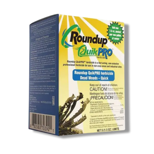 Roundup QuikPro Herbicide 5x1.5.oz- Glyphosate Diquat Monsanto QuickPro