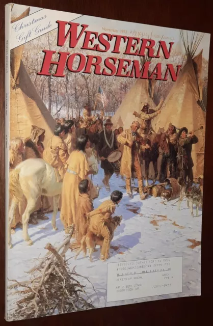 Western Horseman Magazine Nov 1993 Tom Lovell Cover AJQHA Bison Ranching