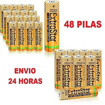 Extrastar 8 a 48 Pilas EXTRASTAR AA LR6  0% Mercurio Cadmio Multi Proposito 1.5V Bateria 