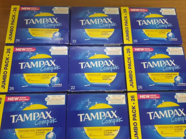 Lot de 224 tampax tampons  avec applicateur