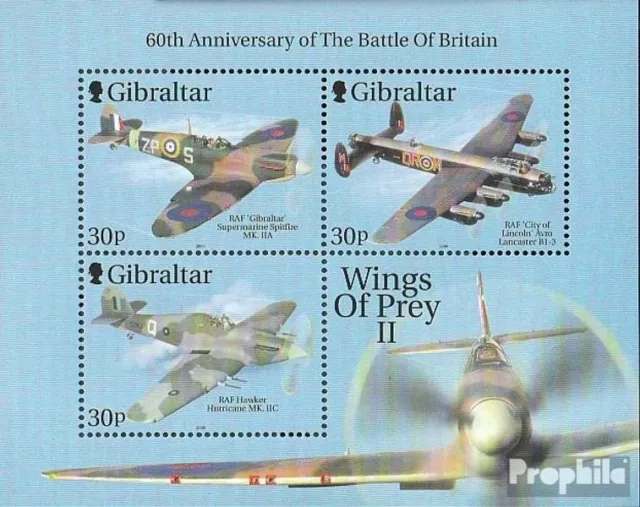 Gibraltar Block43 (kompl.Ausg.) postfrisch 2000 Kampffugzeuge