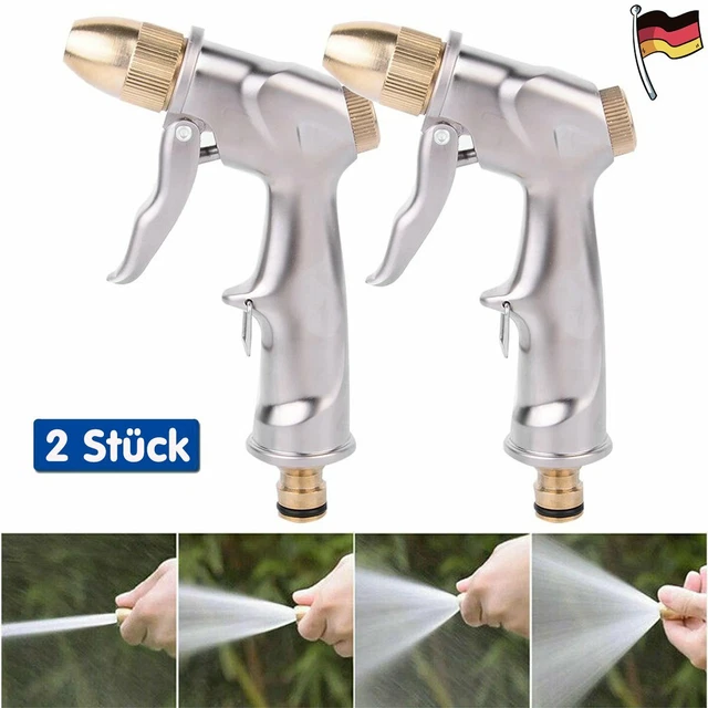 2x KFZ Hochdruck Wasserpistole Düse Spritzpistole Garten Schlauchspritze Sprüher