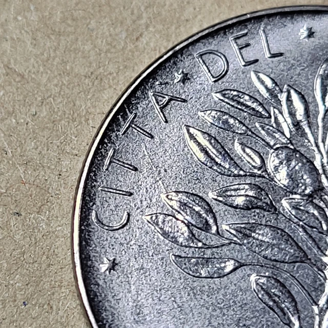 Città Del Vaticano 50 Lire 1971 Paolo Vi Errore Fratturа Di Conio Al Rovescio