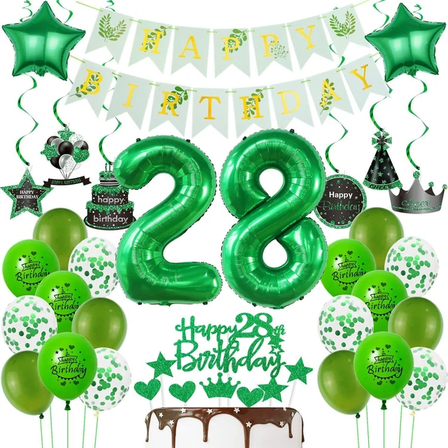 DEKO 28. GEBURTSTAG Frauen Mann Ballon Tortendeko 28 Geburtstag Frau
